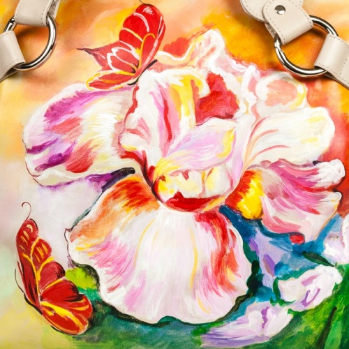 Сумка объёмная женская "Тропический цветок" фото 2