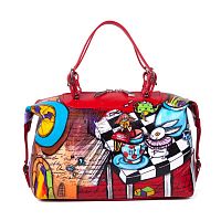 Средняя сумка женская "Этно Алиса" с рисунком, росписью, принтом - фото