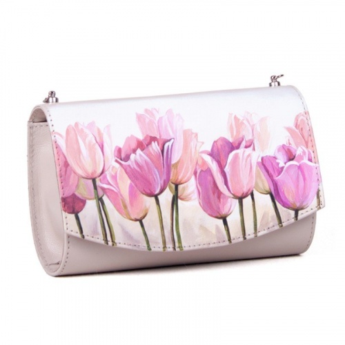 Маленькая сумка-кошелёк через плечо "Тюльпаны" фото фото 3