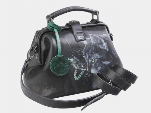 Женская кожаная сумка-саквояж "Знакомство" фото фото 3