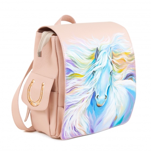 Вместительный женский рюкзак с росписью "Крылатый конь" фото фото 3