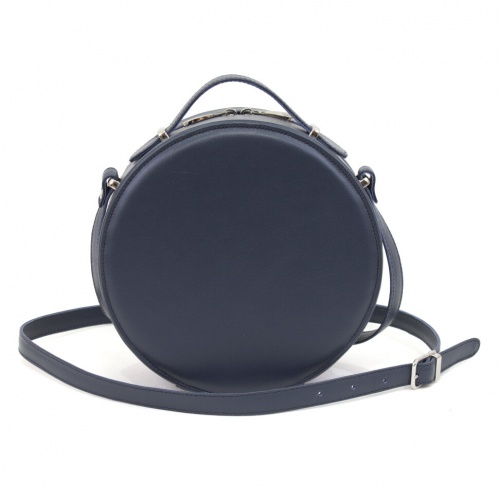 Модная круглая сумка "Чешир" Синий фото 7