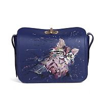 Женская сумка барсетка с рисунком "Ночной котик" фото