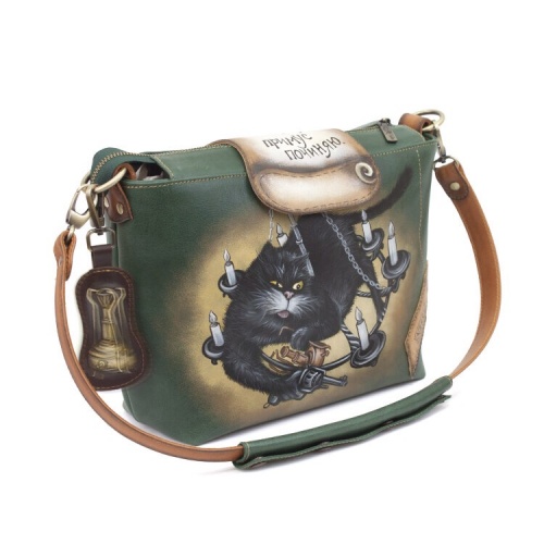Женская сумка с рисунком "Кот Бегемот и револьвер" фото фото 2