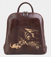 Женский рюкзак с ручной росписью "Знакомство" фото