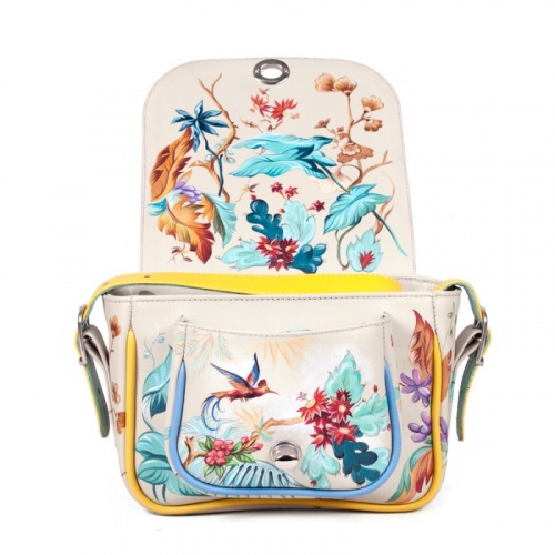 Женская сумка на плечо с росписью "Попугай Ара" фото фото 7