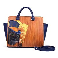 Деловая женская сумка для документов А4 "Кот" с принтом, росписью, рисунком смотреть фото