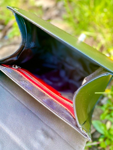 Дамская маленькая сумочка с аппликацией "Объемный мак" фото фото 5
