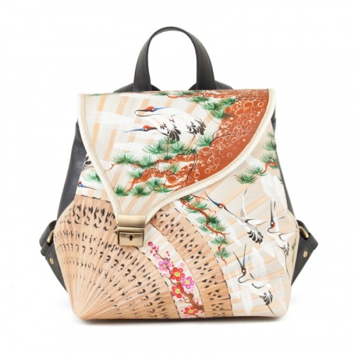 Рюкзак "Японский веер" с рисунком, росписью, принтом - фото