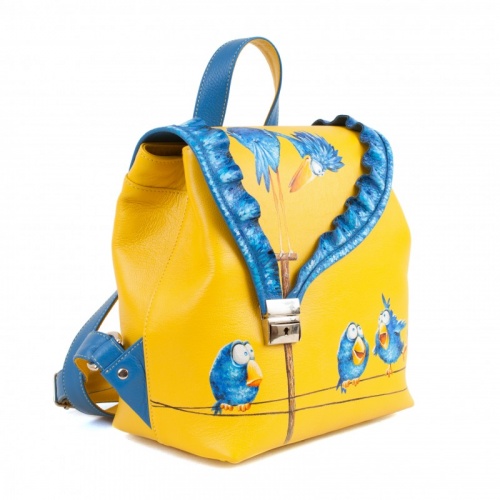 Рюкзак "Птички" с рисунком, росписью, принтом - фото фото 2