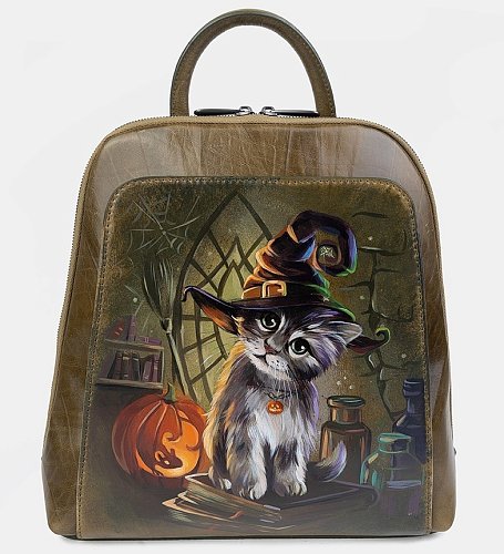 Рюкзак для повседневного использования с росписью "Котенок Halloween"