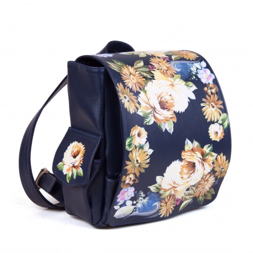 Рюкзак с карманами с росписью цветов "Поляна" фото фото 3