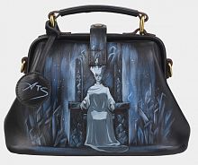 Женская сумка-саквояж с росписью "Снежная королева" фото