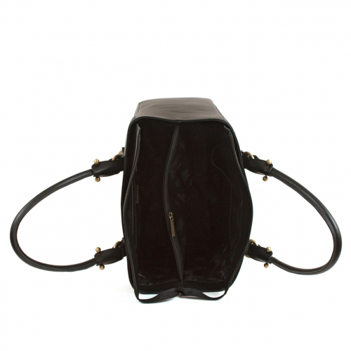 Кожаная сумка шоппер с росписью "Еноты в анютиных глазках" фото шоппера фото 5