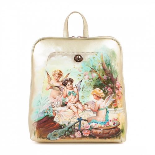 Женский рюкзак с росписью  "Ангелочки" фото