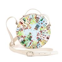 Круглая сумка с рисунком "Городок" с рисунком, принтом, росписью фото