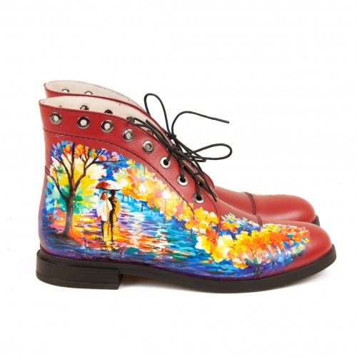 Женские ботинки с люверсами  "Золотая осень" фото фото 3