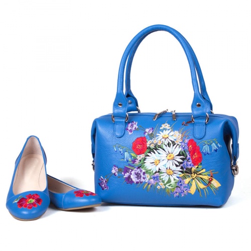 Женская сумка ручной работы с вышивкой "Летние цветы" фото фото 4