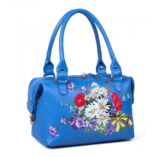 Женская сумка ручной работы с вышивкой "Летние цветы" фото фото 5