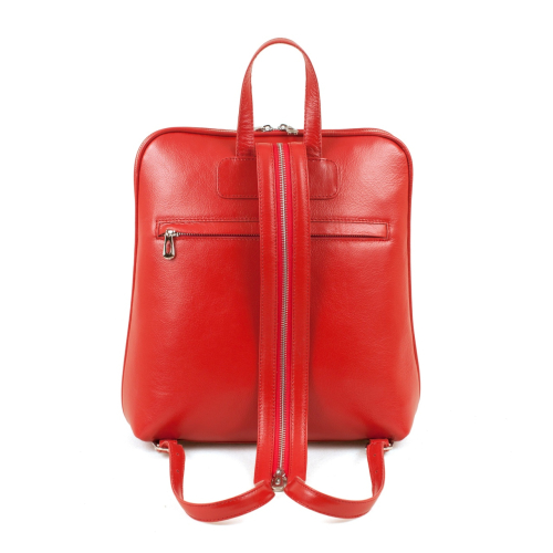 Красный женский рюкзак с рисунком "Осенняя лисичка" ручной работы с рисунком и вышивкой на заказ - Sumnizza фото 2