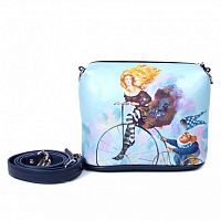 Купить Сумочка кроссбоди "Девушка на велосипеде" с рисунком, принтом, росписью фото