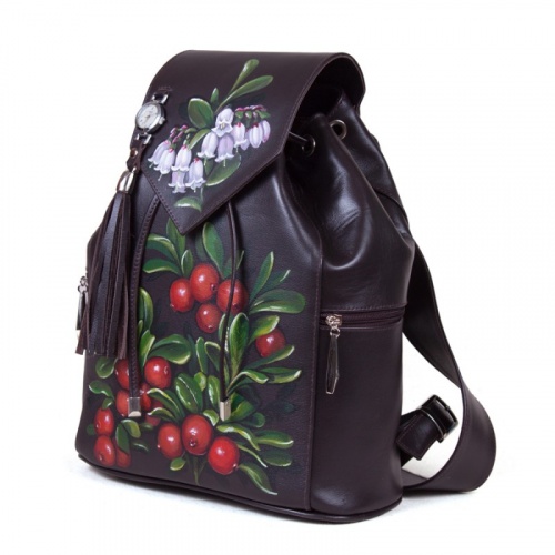 Рюкзак "Ягодный" с рисунком, росписью, принтом - фото фото 2