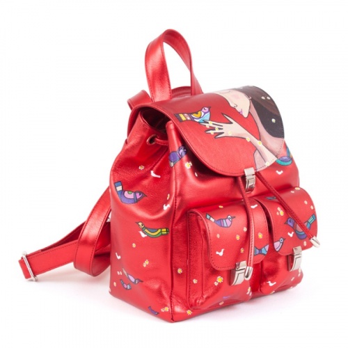 Женский рюкзак "Этно Птички" с рисунком, росписью, принтом - фото фото 2