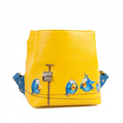 Рюкзак "Птички" с рисунком, росписью, принтом - фото фото 5