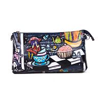 Женская сумка клатч "Этно Алиса" ручной работы с рисунком, росписью, принтом - фото