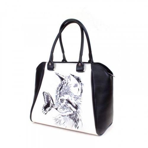 Женская сумка с вышивкой кошки "Вышитый котик" фото фото 2