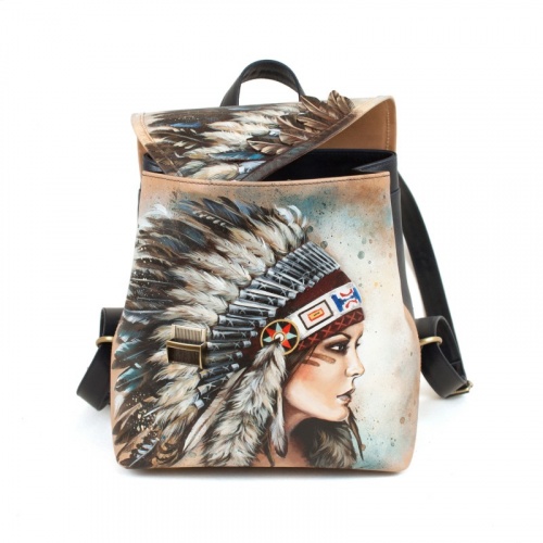 Подростковый рюкзак с рисунком "Индианка" фото фото 4