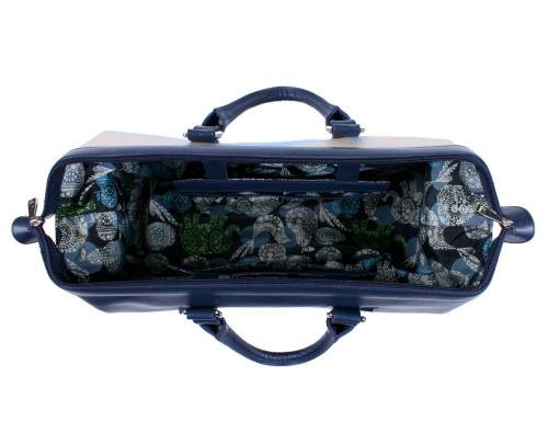 Саквояж ручной работы с росписью "Девочка с котом" - кожаный дорожный саквояж ручной работы с рисунком на заказ |  Sumnizza фото 4