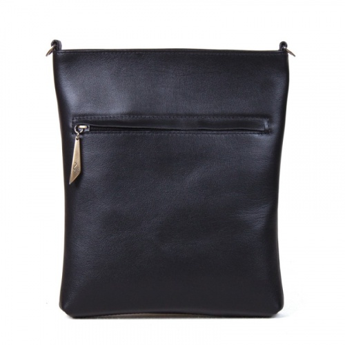 Маленькая черная сумка "Лисица" с росписью, принтом - фото фото 3