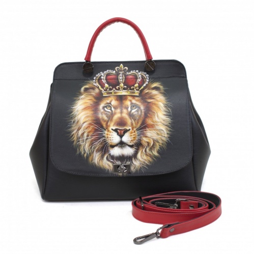 Дамская сумка "Король Лев" с росписью, принтом фото 2