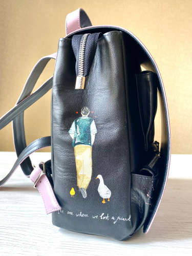 Маленький женский рюкзак с росписью "Friends" - фото фото 4