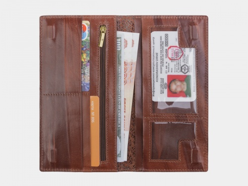 Кожаное портмоне с росписью "Брамби" фото фото 3