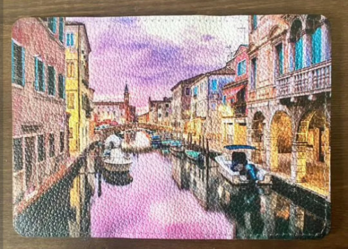 Карт-холдер под карты и купюры с фото-принтом "Венеция" - кожаный женский конверт для карт, холдер ручной работы с рисунком |  Sumnizza фото 4