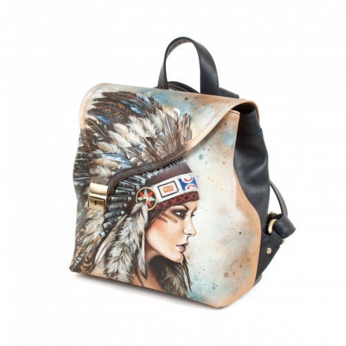 Подростковый рюкзак с рисунком "Индианка" фото фото 2