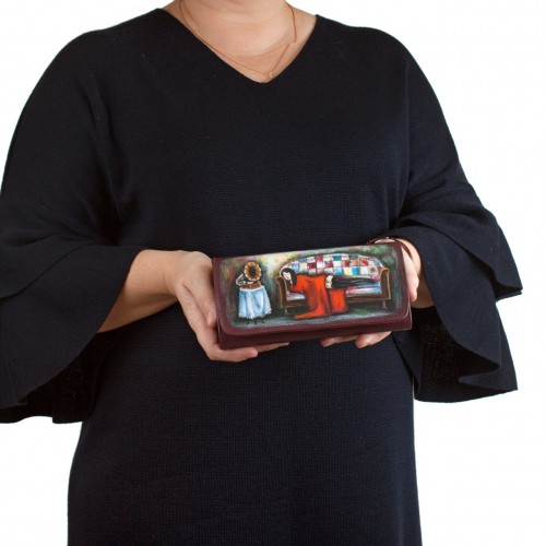 Женский бумажник с росписью "Девушка на диване" фото фото 6