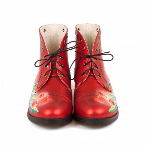 Женские ботинки на шнуровке  "Летний луг" фото фото 2