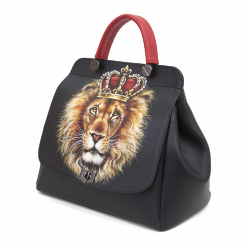 Дамская сумка "Король Лев" с росписью, принтом фото 3