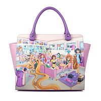 Женская деловая сумка А4 "Студия красоты" с росписью, принтом - фото