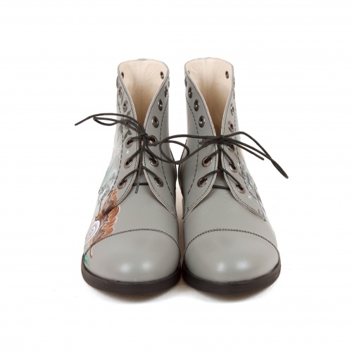 Женские ботинки с люверсами  "Ёжик в тумане" фото фото 2