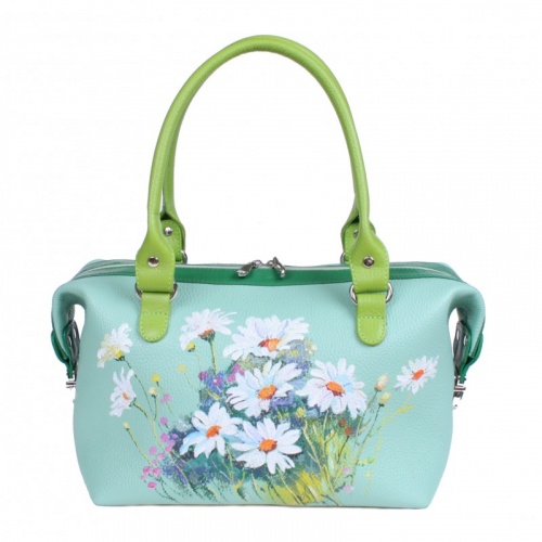 Женская сумка весна лето с росписью "Белые ромашки" фото