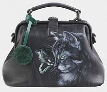 Женская кожаная сумка-саквояж "Знакомство" фото
